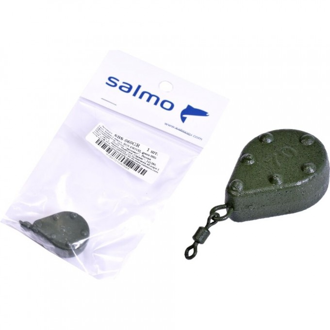 Груз SALMO с вертлюгой Bun Swivel green 060г SBS-060GR Груз SALMO с вертлюгой Bun Swivel green 060г SBS-060GR