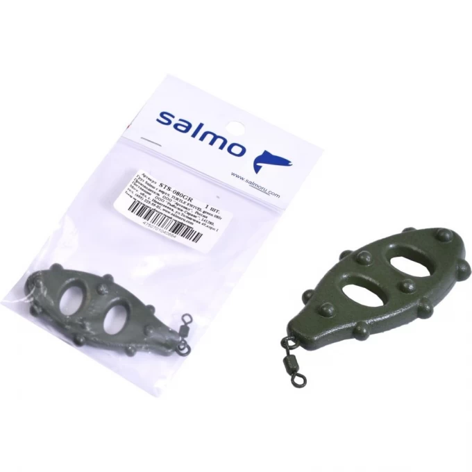 Груз SALMO с вертлюгой Turtle Swivel green 080г STS-080GR Груз SALMO с вертлюгой Turtle Swivel green 080г STS-080GR