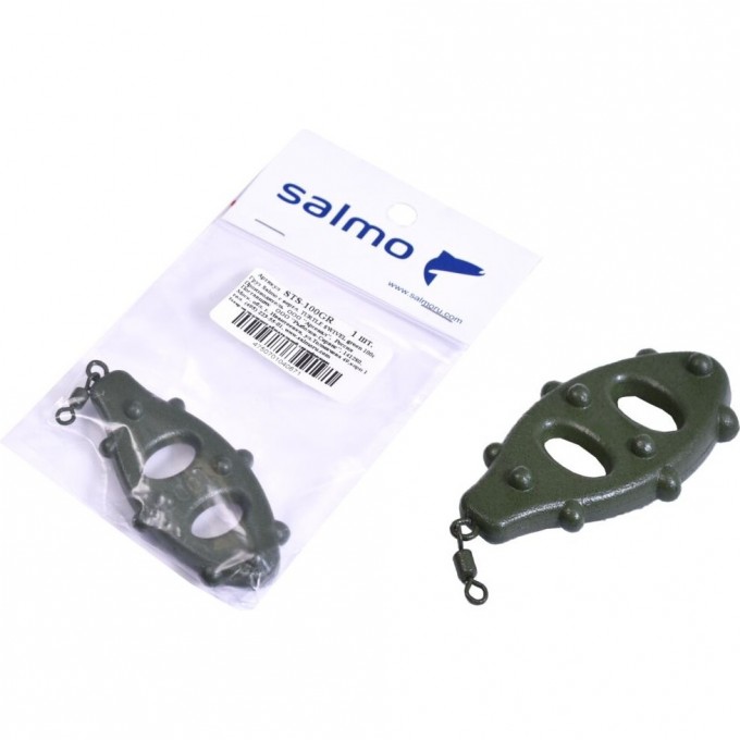 Груз SALMO с вертлюгой Turtle Swivel green 100г STS-100GR Груз SALMO с вертлюгой Turtle Swivel green 100г STS-100GR