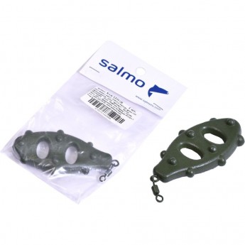 Груз SALMO с вертлюгой Turtle Swivel green 120г