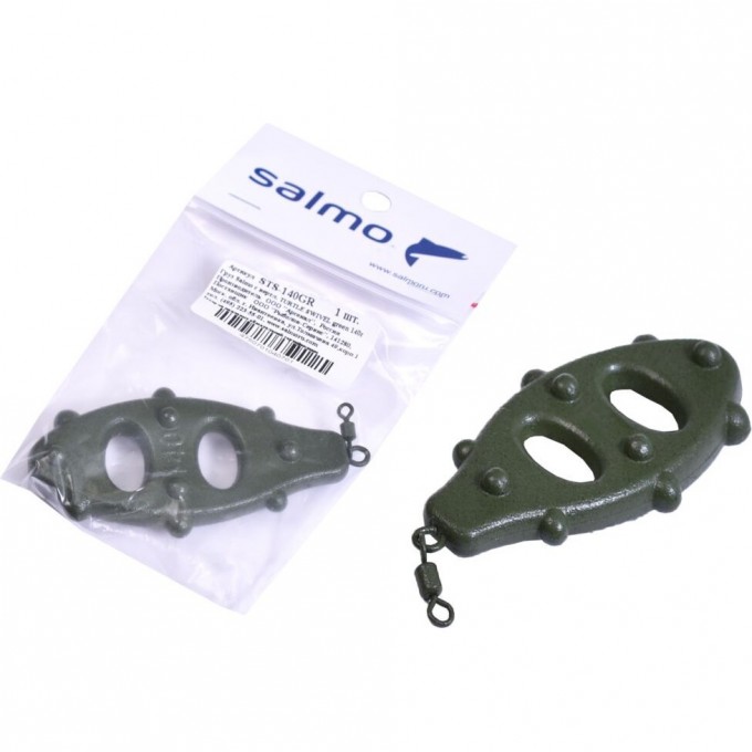 Груз SALMO с вертлюгой Turtle Swivel green 140г STS-140GR Груз SALMO с вертлюгой Turtle Swivel green 140г STS-140GR