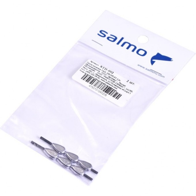 Груза косичка SALMO Tail Droplet 2.0г 2Шт STD-002 Груза косичка SALMO Tail Droplet 2.0г 2Шт STD-002