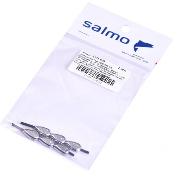 Груза косичка SALMO Tail Droplet 3.0г 2Шт STD-003 Груза косичка SALMO Tail Droplet 3.0г 2Шт STD-003