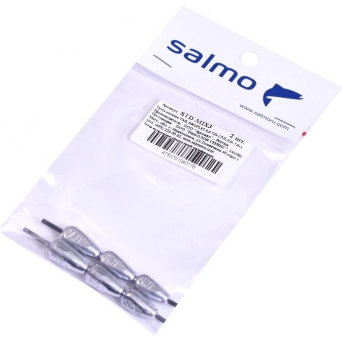 Груза косичка SALMO Tail Droplet MIX3 5,0-7,0г ( 5.0; 6.0; 7.0г) STD-MIX3 Груза косичка SALMO Tail Droplet MIX3 5,0-7,0г ( 5.0; 6.0; 7.0г) STD-MIX3
