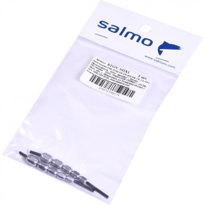 Груза косичка SALMO Tail Oval MIX1 0.5-2.0г (0.5; 0.8; 1.0; 1.5; 2,0г) 2Шт STOV-MIX1 Груза косичка SALMO Tail Oval MIX1 0.5-2.0г (0.5; 0.8; 1.0; 1.5; 2,0г) 2Шт STOV-MIX1
