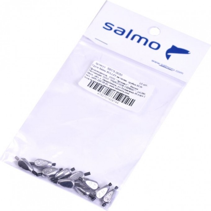 Груза SALMO Bullet на силиконовой трубке 02.0г 10шт SBUS-0020 Груза SALMO Bullet на силиконовой трубке 02.0г 10шт SBUS-0020