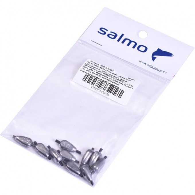 Груза SALMO Bullet на силиконовой трубке 03.0г 10шт SBUS-0030 Груза SALMO Bullet на силиконовой трубке 03.0г 10шт SBUS-0030