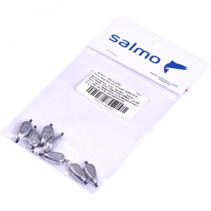 Груза SALMO Bullet на силиконовой трубке 05.0г 7Шт SBUS-0050 Груза SALMO Bullet на силиконовой трубке 05.0г 7Шт SBUS-0050
