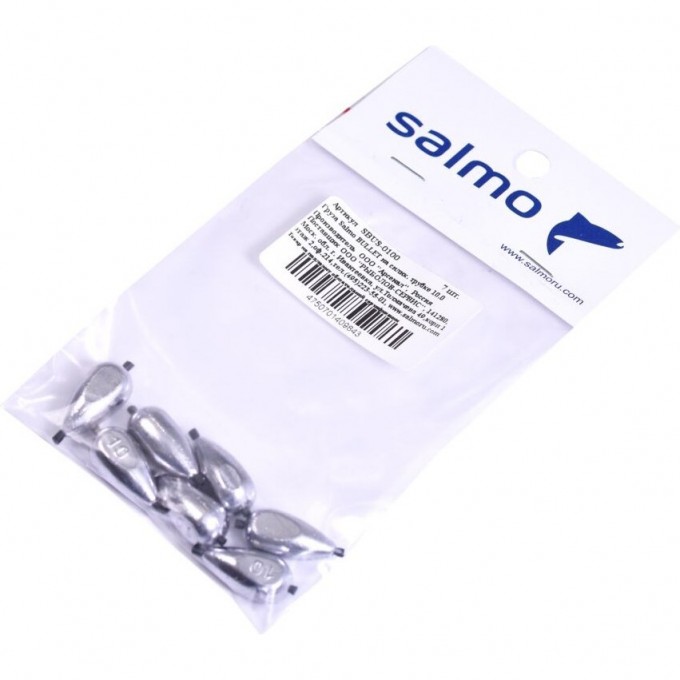 Груза SALMO Bullet на силиконовой трубке 10.0 7Шт SBUS-0100 Груза SALMO Bullet на силиконовой трубке 10.0 7Шт SBUS-0100