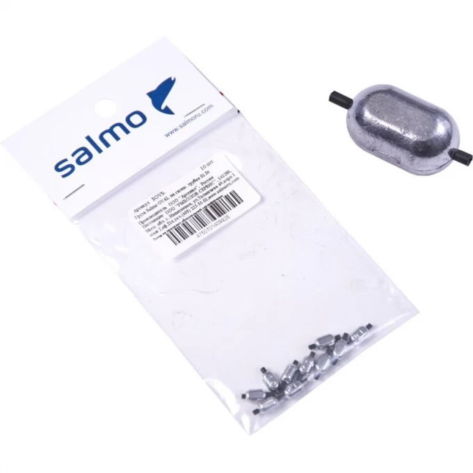 Груза SALMO Oval на силиконовой трубке 05.0г 7шт SOVS-0050 Груза SALMO Oval на силиконовой трубке 05.0г 7шт SOVS-0050