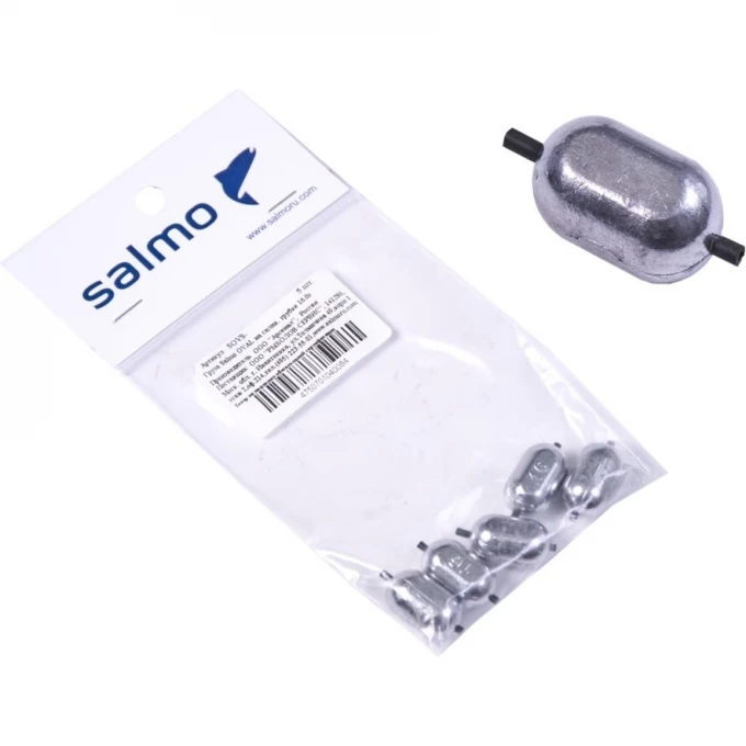 Груза SALMO Oval на силиконовой трубке 16.0г 5шт SOVS-0160 Груза SALMO Oval на силиконовой трубке 16.0г 5шт SOVS-0160