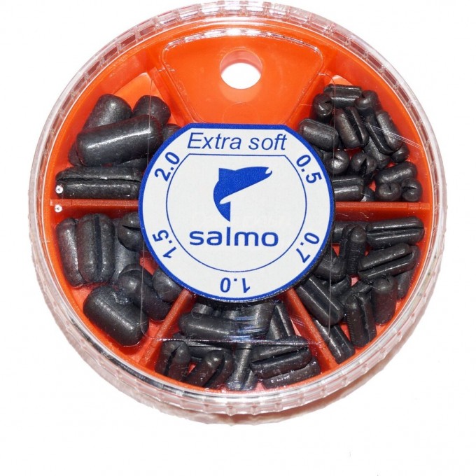 Грузила SALMO Extra Soft малый 5 секций 0,5-2,0г 060г набор 1 1005-S001 Грузила SALMO Extra Soft малый 5 секций 0,5-2,0г 060г набор 1 1005-S001