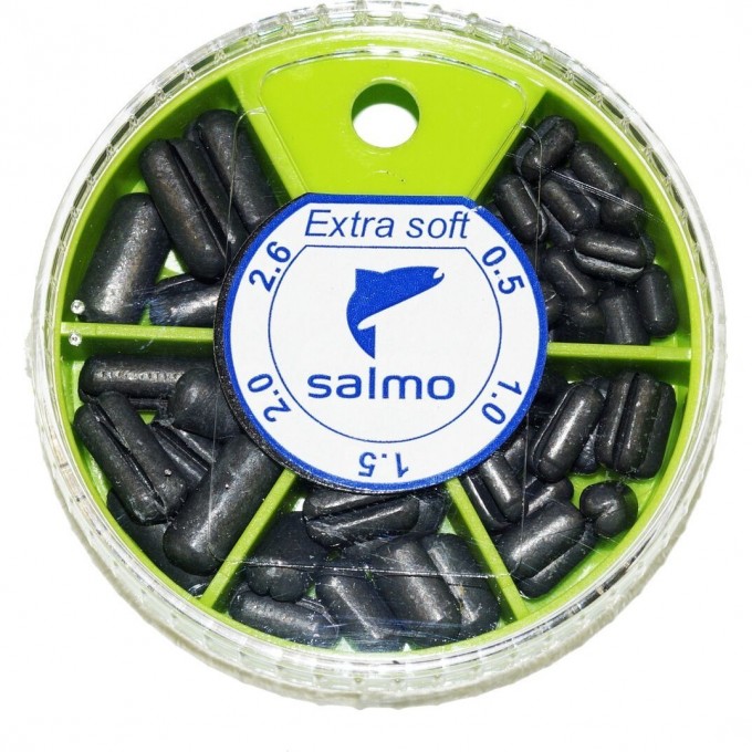 Грузила SALMO Extra Soft малый 5 секций 0,5-2,6г 060г набор 2 1005-S002 Грузила SALMO Extra Soft малый 5 секций 0,5-2,6г 060г набор 2 1005-S002