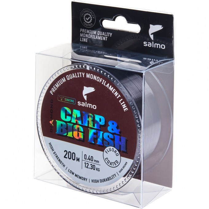 Леска монофильная SALMO DIAMOND CARP & BIG FISH FLUORO COATED Dark Brown 200/040 4039-040 Леска монофильная SALMO DIAMOND CARP & BIG FISH FLUORO COATED Dark Brown 200/040 4039-040