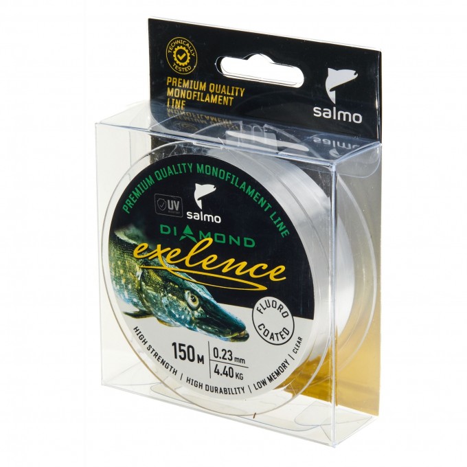 Леска монофильная SALMO DIAMOND EXELENCE FLUORO COATED Clear 150/023 4034-023 Леска монофильная SALMO DIAMOND EXELENCE FLUORO COATED Clear 150/023 4034-023