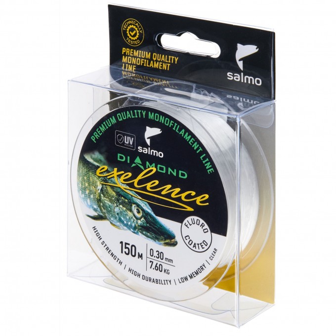 Леска монофильная SALMO DIAMOND EXELENCE FLUORO COATED Clear 150/030 4034-030 Леска монофильная SALMO DIAMOND EXELENCE FLUORO COATED Clear 150/030 4034-030