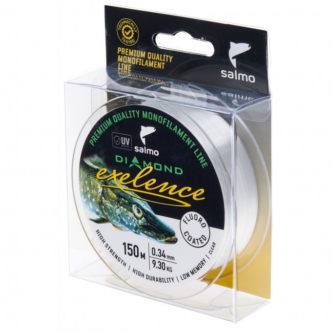 Леска монофильная SALMO DIAMOND EXELENCE FLUORO COATED Clear 150/034 4034-034 Леска монофильная SALMO DIAMOND EXELENCE FLUORO COATED Clear 150/034 4034-034