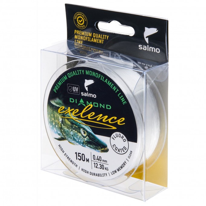 Леска монофильная SALMO DIAMOND EXELENCE FLUORO COATED Clear 150/040 4034-040 Леска монофильная SALMO DIAMOND EXELENCE FLUORO COATED Clear 150/040 4034-040