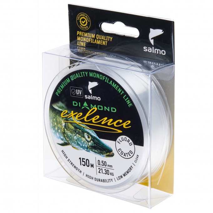 Леска монофильная SALMO DIAMOND EXELENCE FLUORO COATED Clear 150/050 4034-050 Леска монофильная SALMO DIAMOND EXELENCE FLUORO COATED Clear 150/050 4034-050