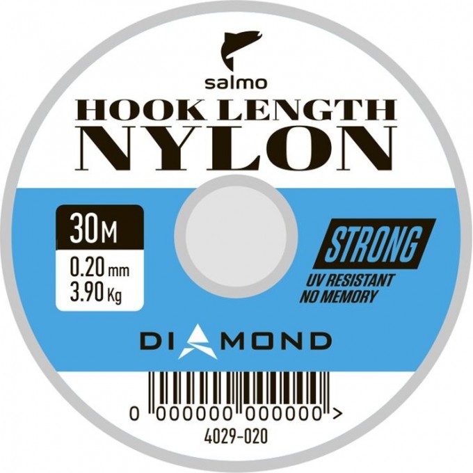 Леска монофильная SALMO DIAMOND HOOK LENGTH NYLON 030/020 4029-020 Леска монофильная SALMO DIAMOND HOOK LENGTH NYLON 030/020 4029-020