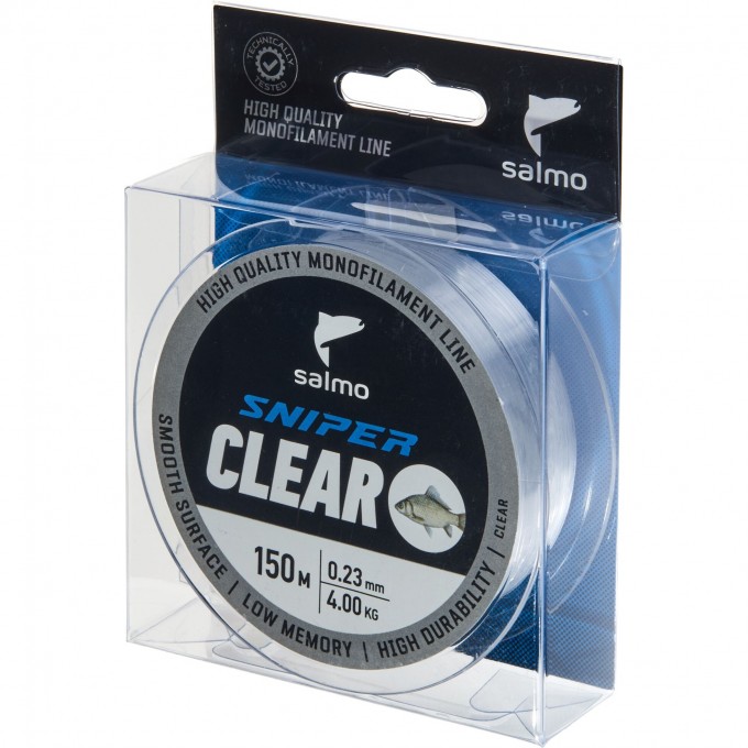 Леска монофильная SALMO SNIPER CLEAR 150/023 4018-023 Леска монофильная SALMO SNIPER CLEAR 150/023 4018-023