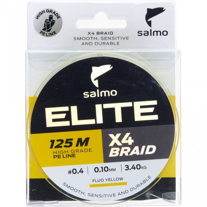 Леска плетёная SALMO ELITE х4 BRAID Dark Gray 125_008 4951-010 Леска плетёная SALMO ELITE х4 BRAID Dark Gray 125_008 4951-010