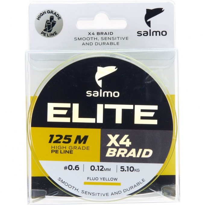 Леска плетёная SALMO ELITE х4 BRAID Dark Gray 125_008 4951-012 Леска плетёная SALMO ELITE х4 BRAID Dark Gray 125_008 4951-012