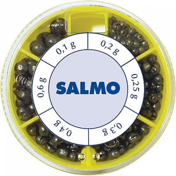 Грузила SALMO Дробинка Pl 6 секций стандартные 0.70г набор 1007-ST70 Грузила SALMO Дробинка Pl 6 секций стандартные 0.70г набор 1007-ST70