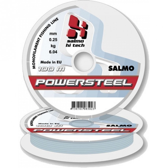 Леска монофильная SALMO Hi-Tech Powersteel 100/025 4015-025 Леска монофильная SALMO Hi-Tech Powersteel 100/025 4015-025