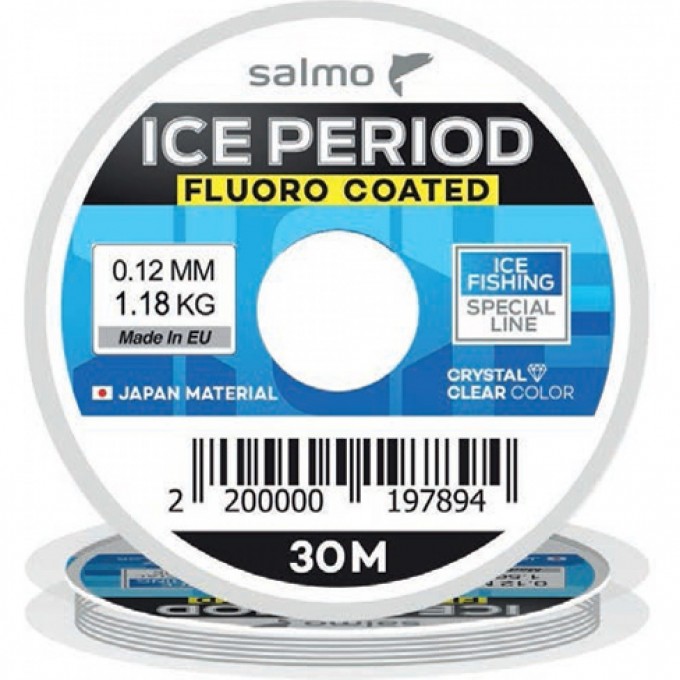 Леска монофильная зимняя SALMO Ice Period Fluoro Coated 030/022 4516-022 Леска монофильная зимняя SALMO Ice Period Fluoro Coated 030/022 4516-022